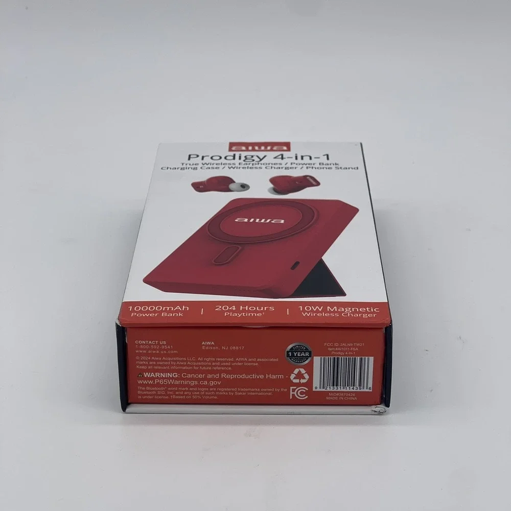 AIWA Prodigy‎ 4-in-1 Wireless Earbuds & Powerbank with Phone Stand/wireless QC